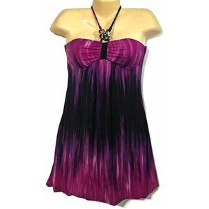 CLEARANCE SALE Ruby Rox Draped Empire Violet Purple Bubble Dress Size Small